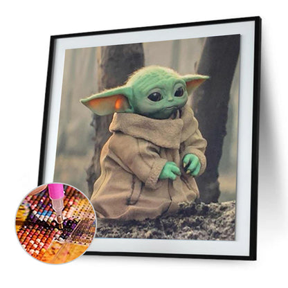 Cartoon Yoda - Full Round Drill Diamond Painting 30*30CM