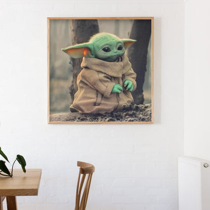 Cartoon Yoda - Full Round Drill Diamond Painting 30*30CM