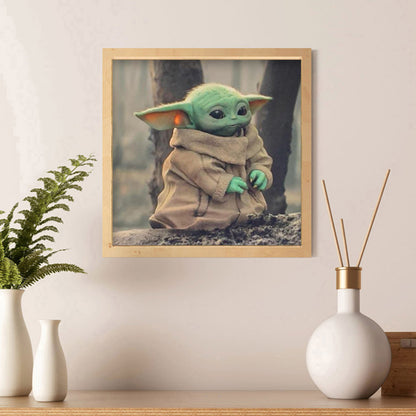 Cartoon Yoda - Full Round Drill Diamond Painting 30*30CM