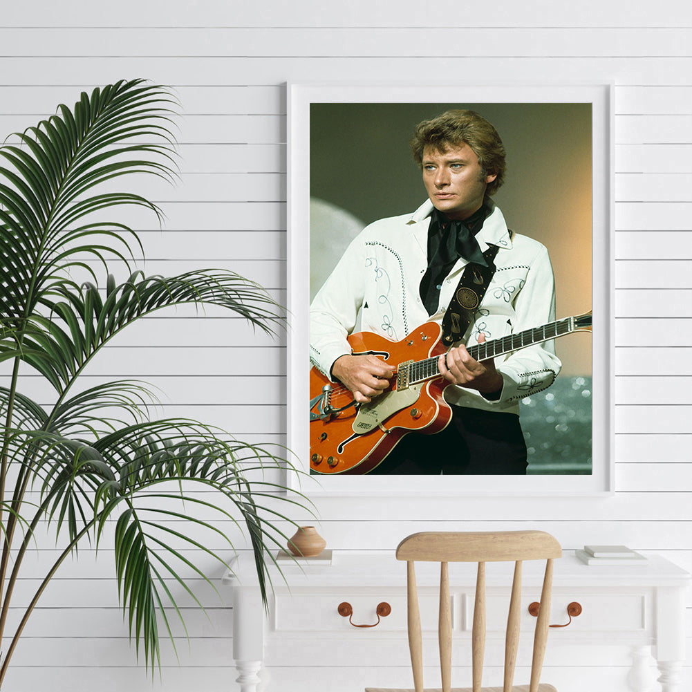 Johnny Hallyday - Full Round Drill Diamond Painting 30*40CM