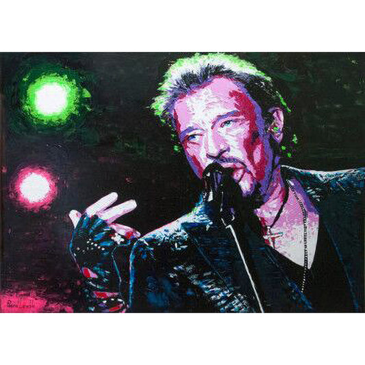 Johnny Hallyday - Full Round Drill Diamond Painting 40*30CM