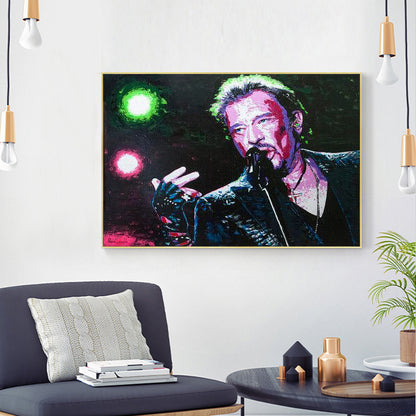 Johnny Hallyday - Full Round Drill Diamond Painting 40*30CM