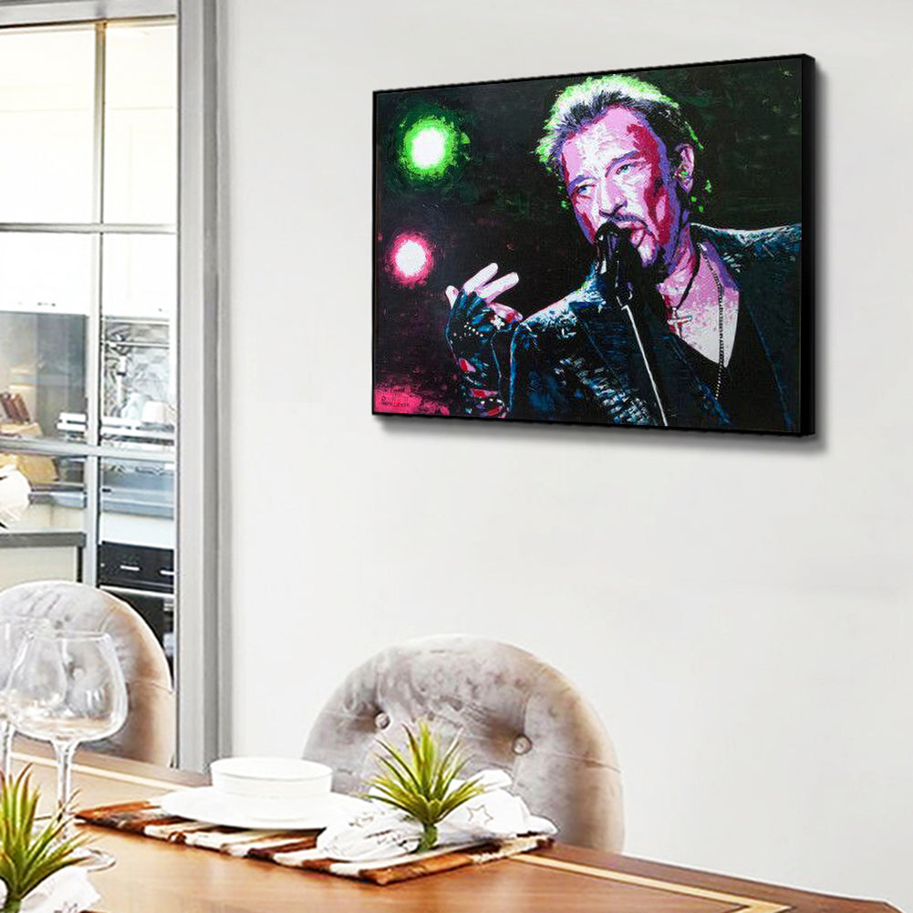 Johnny Hallyday - Full Round Drill Diamond Painting 40*30CM