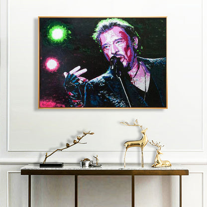 Johnny Hallyday - Full Round Drill Diamond Painting 40*30CM