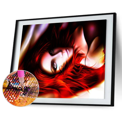 Girl - Full Round Drill Diamond Painting 40*30CM