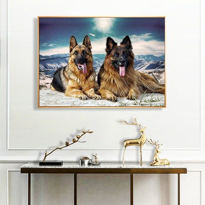 Snowfield Dog - Full Square Drill Diamond Painting 40*30CM