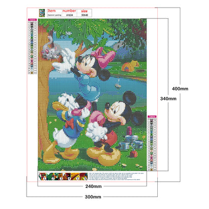 Mouse Cartoon - Full Round Drill Diamond Painting 30*40CM