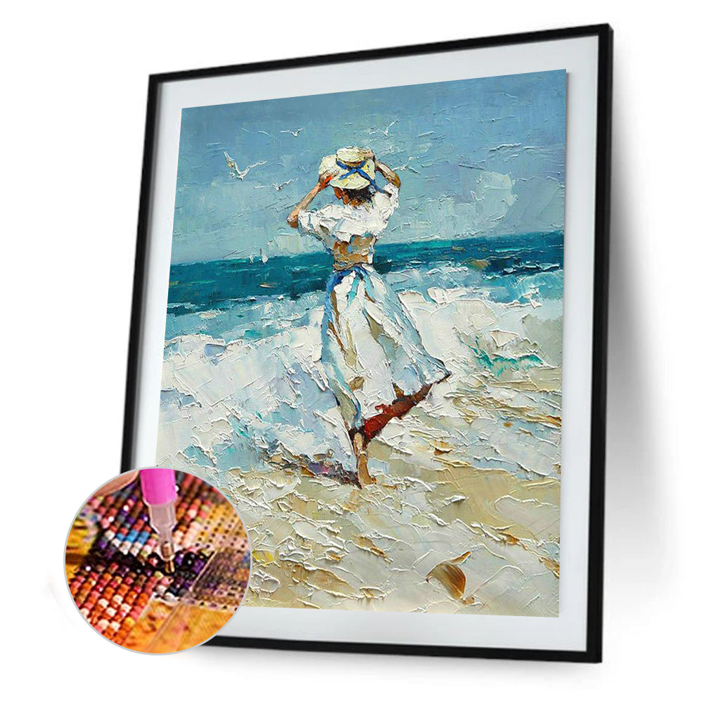 Girl - Full Round Drill Diamond Painting 30*40CM