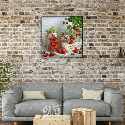 Fruit Hedgehog - Full Round Drill Diamond Painting 30*30CM