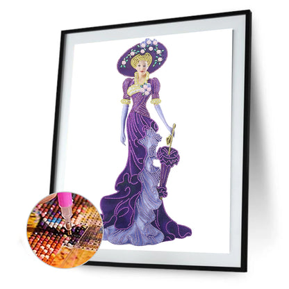 Dress Lady - Special Shaped Drill Diamond Paintng 30*60CM