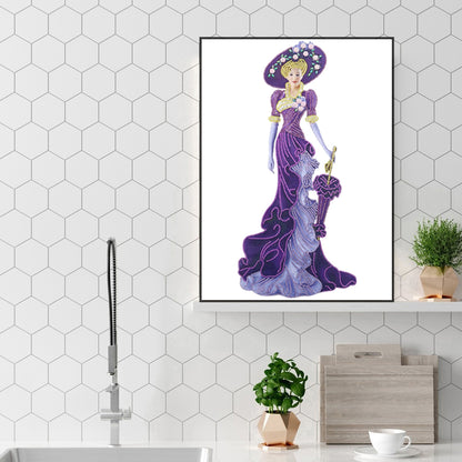 Dress Lady - Special Shaped Drill Diamond Paintng 30*60CM