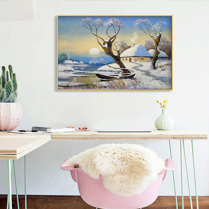 Snowscape - Full Round Drill Diamond Painting 40*30CM