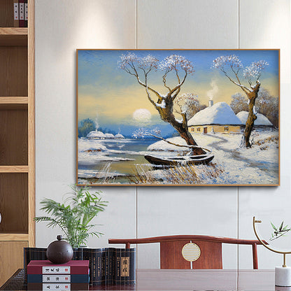 Snowscape - Full Round Drill Diamond Painting 40*30CM