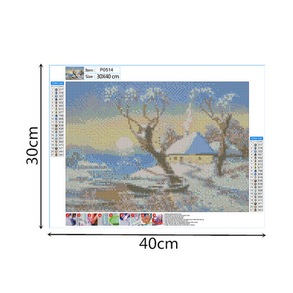 Snowscape - Full Round Drill Diamond Painting 40*30CM