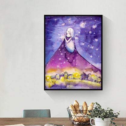 Girl - Full Round Drill Diamond Painting 30*40CM