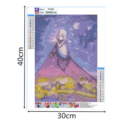 Girl - Full Round Drill Diamond Painting 30*40CM