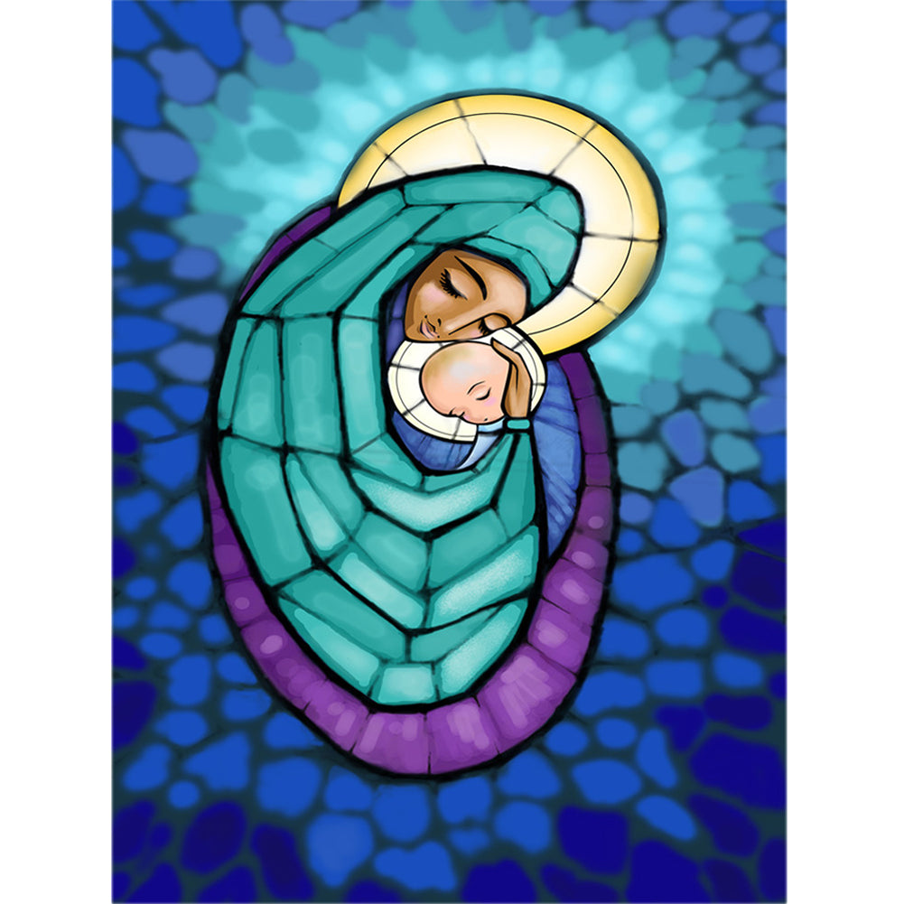 Mother Baby - Full Round Drill Diamond Painting 30*40CM