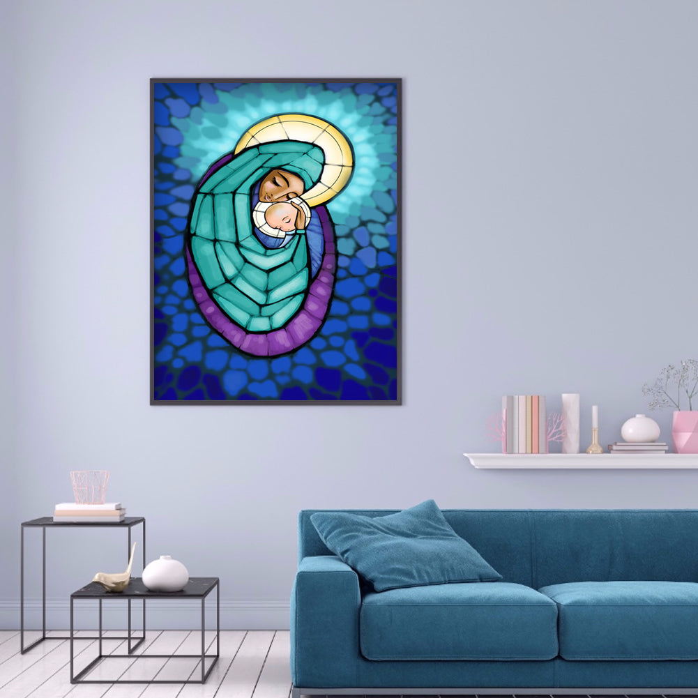 Mother Baby - Full Round Drill Diamond Painting 30*40CM