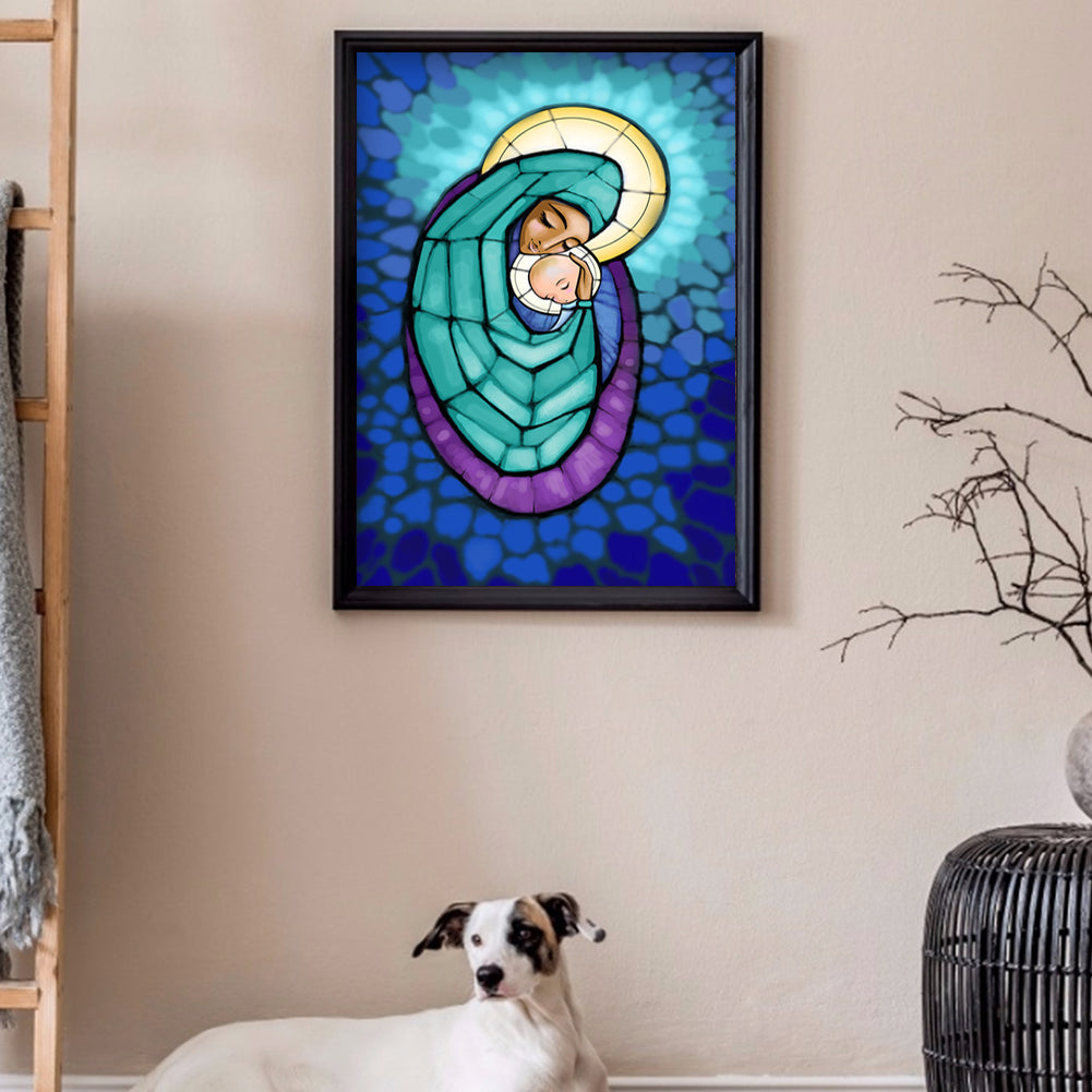 Mother Baby - Full Round Drill Diamond Painting 30*40CM