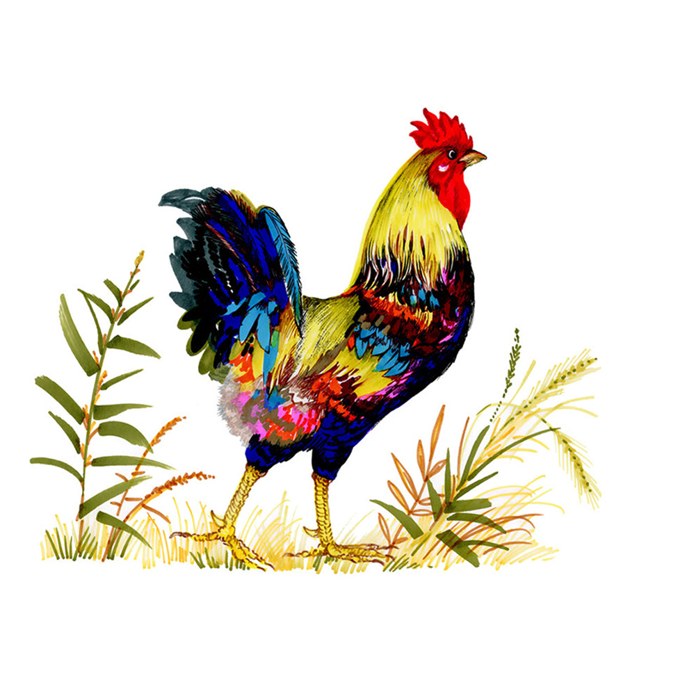 Chicken Animal - Full Round Drill Diamond Painting 40*30CM