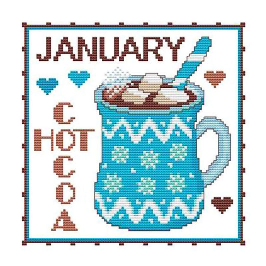 Month - 11CT Stamped Cross Stitch 35*35CM