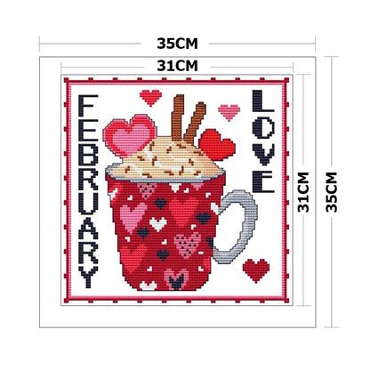 Month - 11CT Stamped Cross Stitch 35*35CM