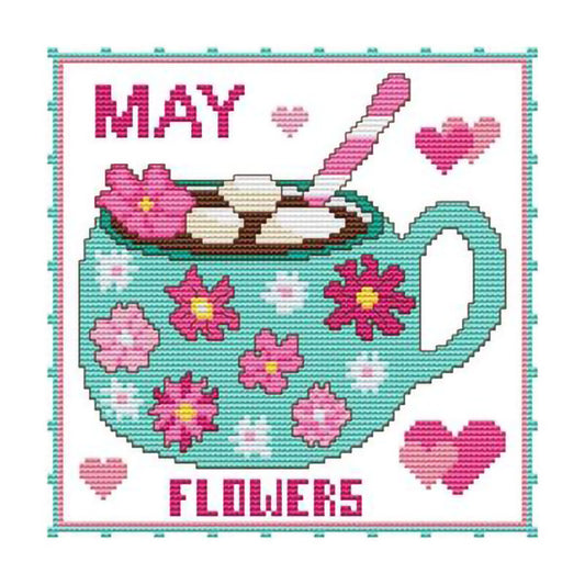 Month - 11CT Stamped Cross Stitch 35*35CM