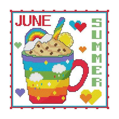 Month - 11CT Stamped Cross Stitch 35*35CM