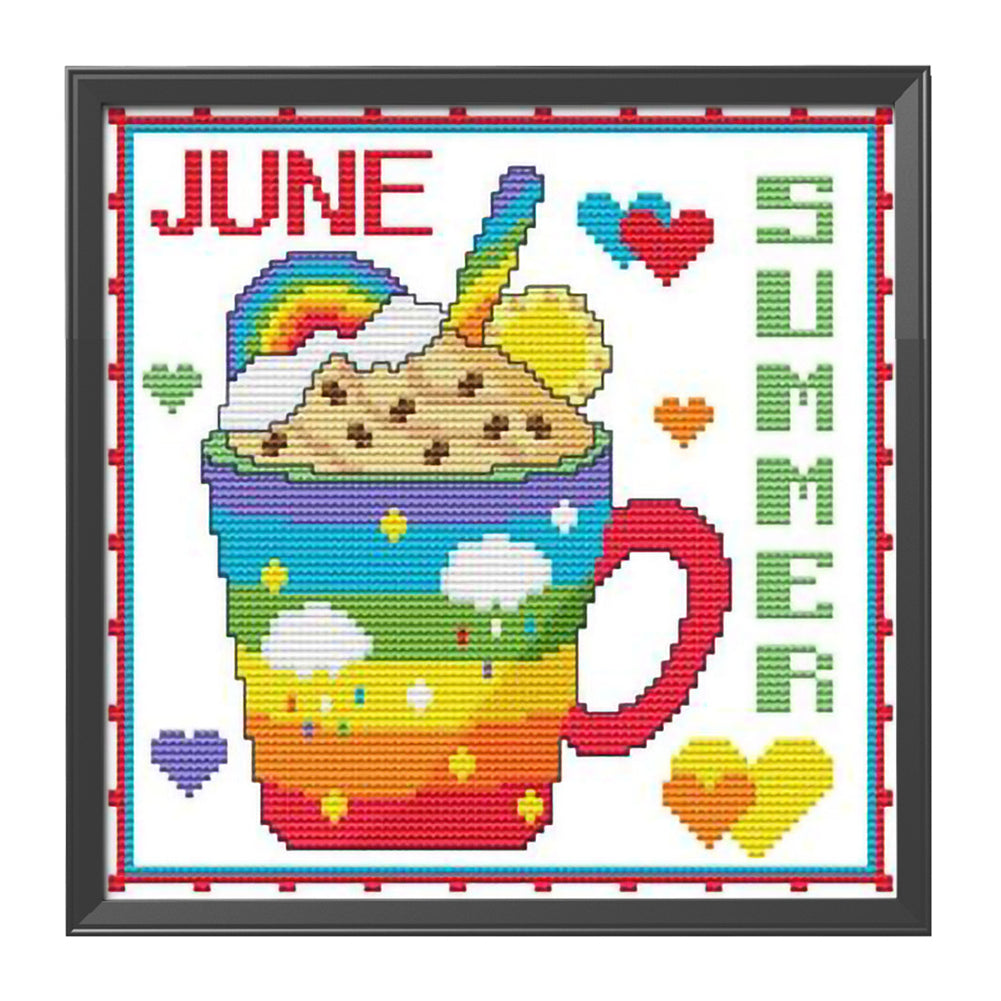 Month - 11CT Stamped Cross Stitch 35*35CM