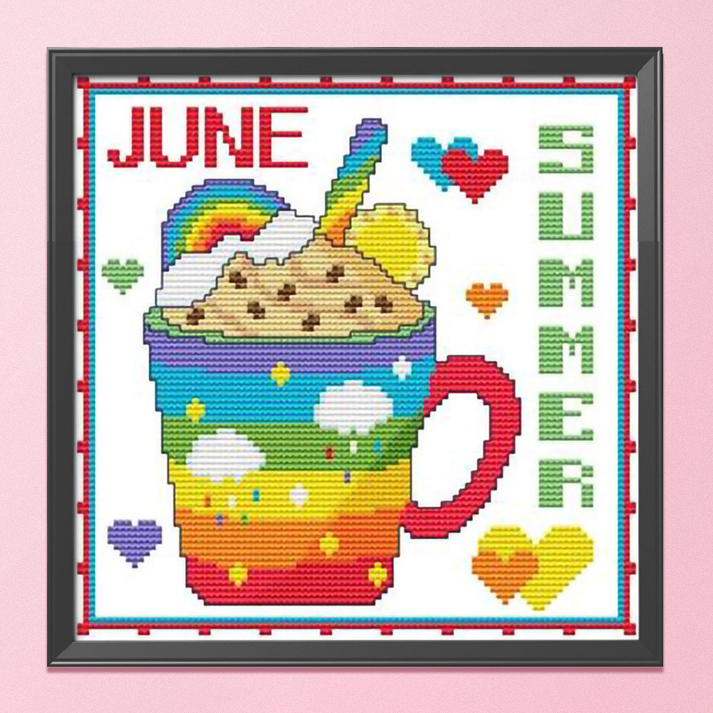 Month - 11CT Stamped Cross Stitch 35*35CM