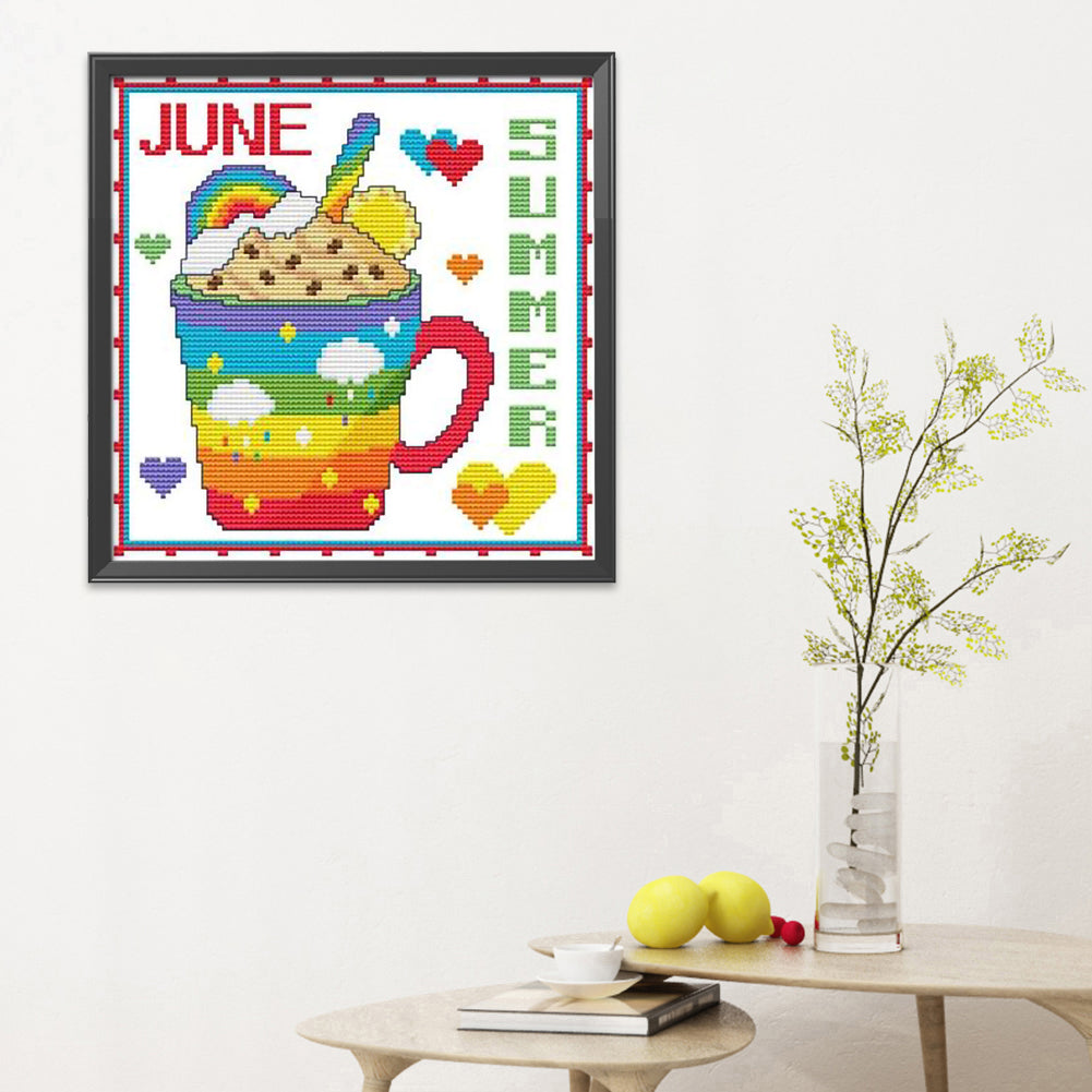 Month - 11CT Stamped Cross Stitch 35*35CM