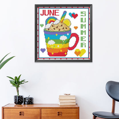 Month - 11CT Stamped Cross Stitch 35*35CM