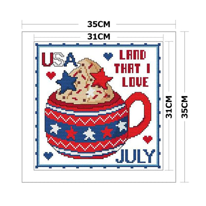 Month - 11CT Stamped Cross Stitch 35*35CM