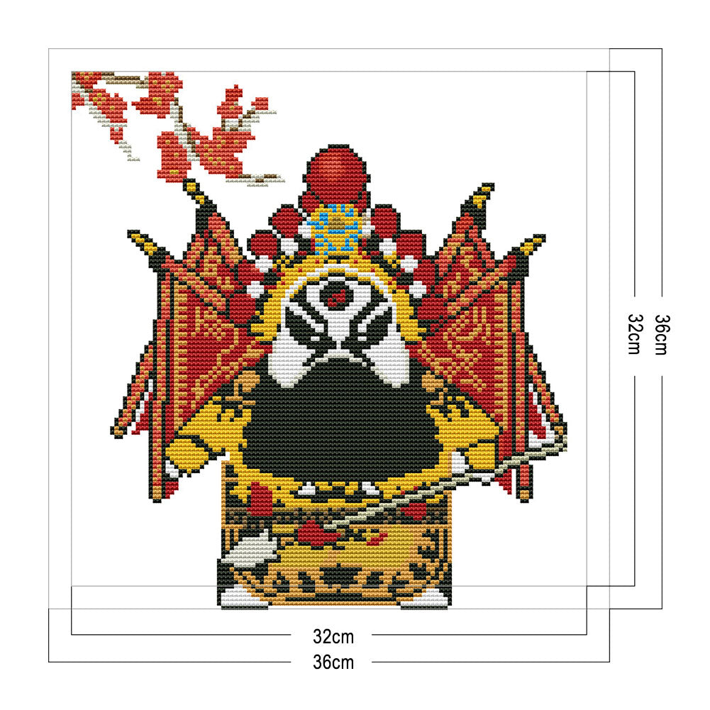 Peking Opera - 11CT Stamped Cross Stitch 36*46CM