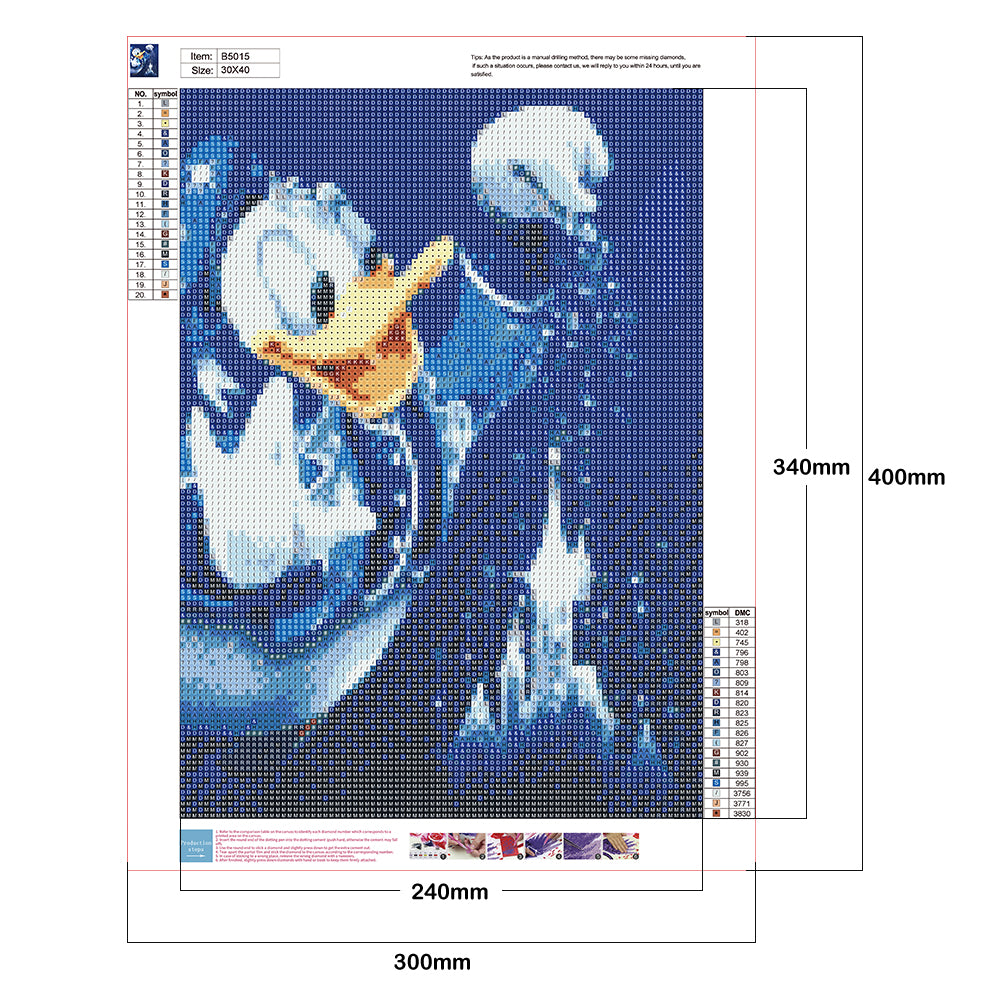 Cartoon Duck - Full Round Drill Diamond Painting 30*40CM