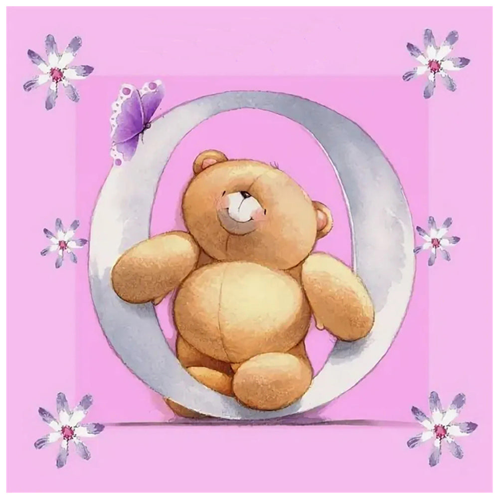 Letter Bear - Full Round Drill Diamond Painting 30*30CM