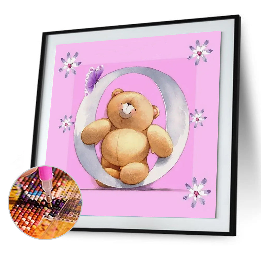 Letter Bear - Full Round Drill Diamond Painting 30*30CM