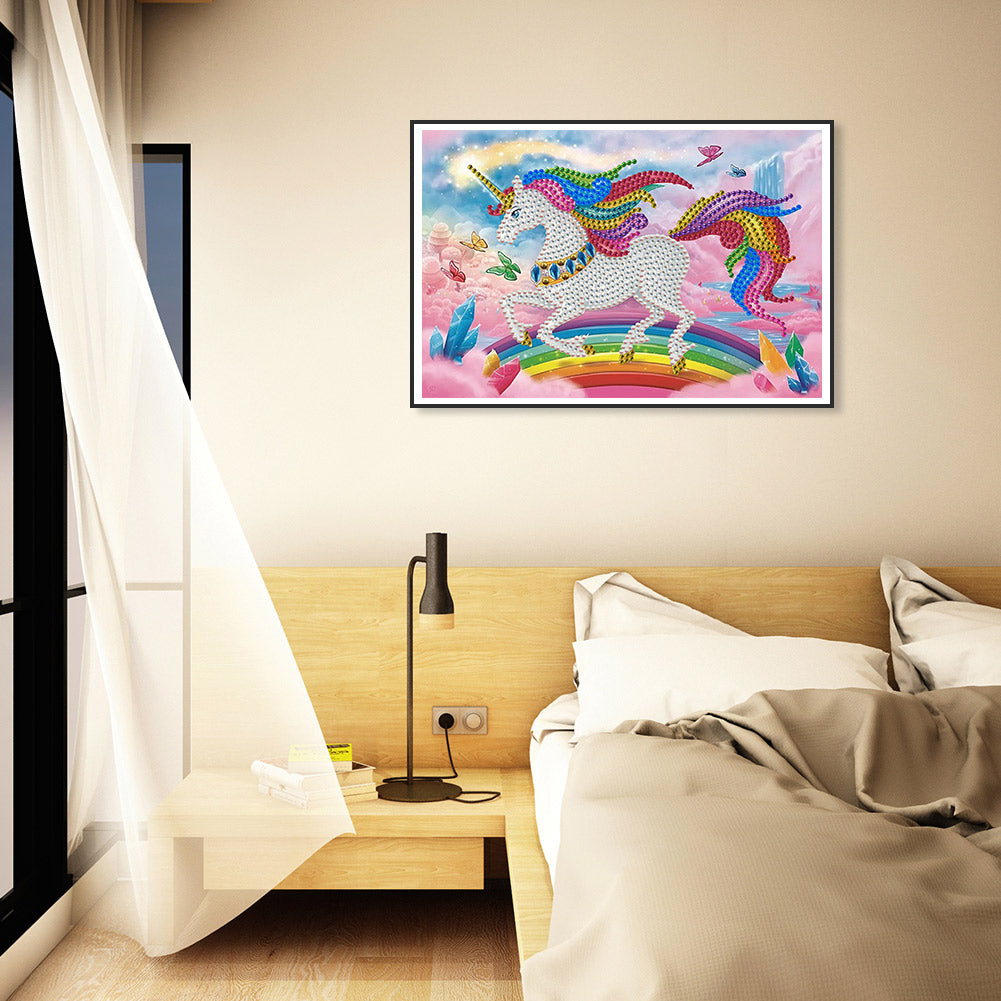 Rainbow Horse - Special Shaped Drill Diamond Paintng 27*20CM