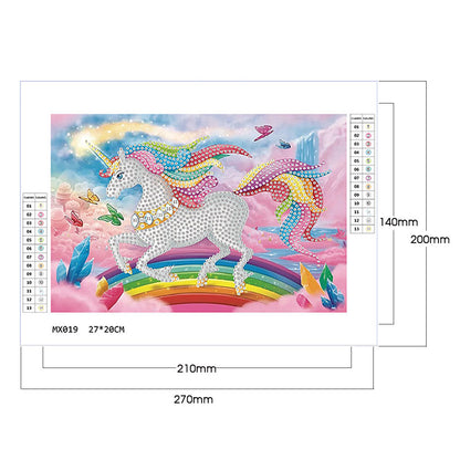 Rainbow Horse - Special Shaped Drill Diamond Paintng 27*20CM