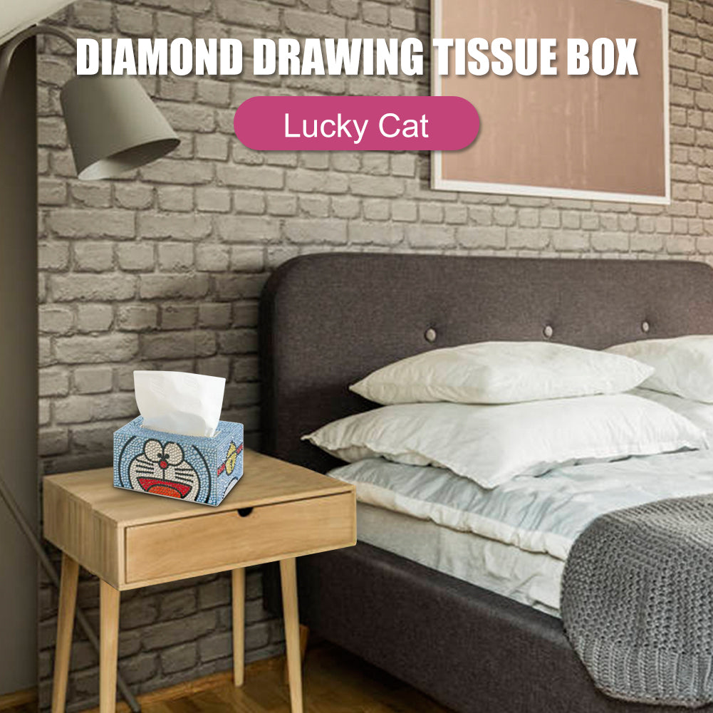 Diamond Painting Tissue Box Tissue Holder DIY Desktop Craft Decor (Cartoon)