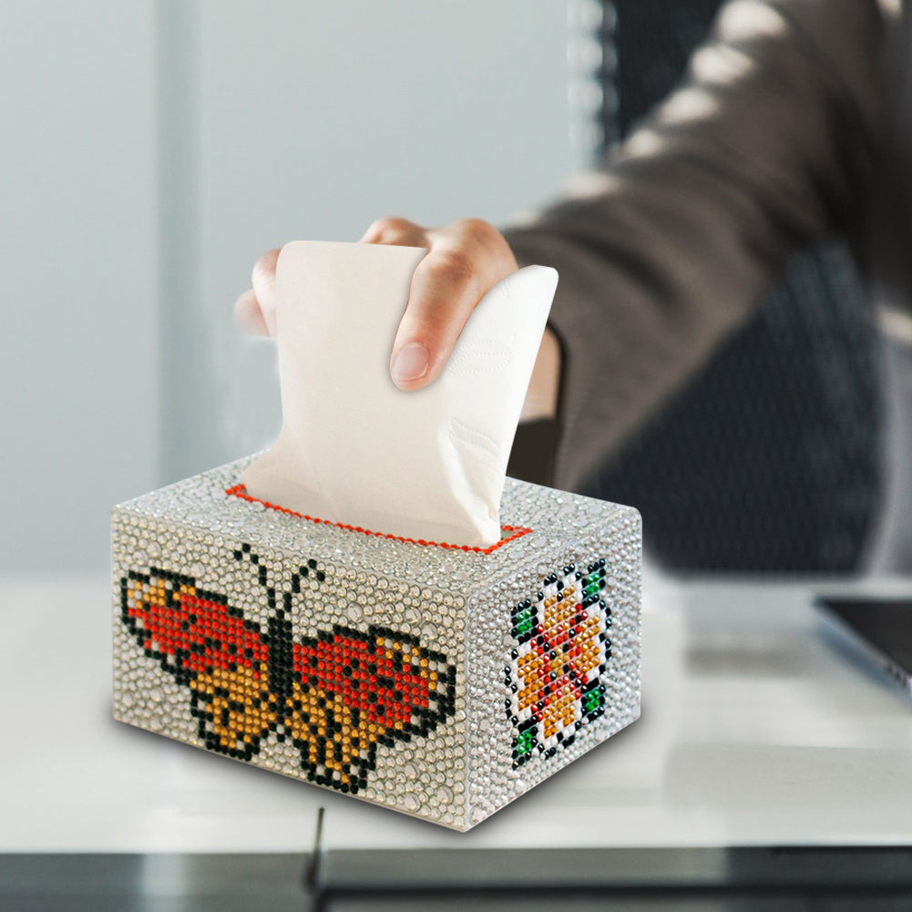 Diamond Painting Tissue Box Tissue Holder DIY Desktop Craft (Butterfly)