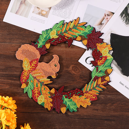 5D DIY Diamond Painting Wreath Animal Flower Picture Kit Garland Art Craft