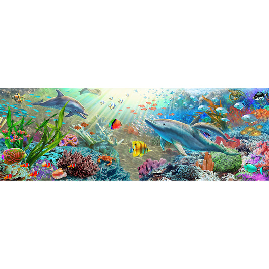 Dolphin Fish - Full Square Drill Diamond Painting 90*30CM