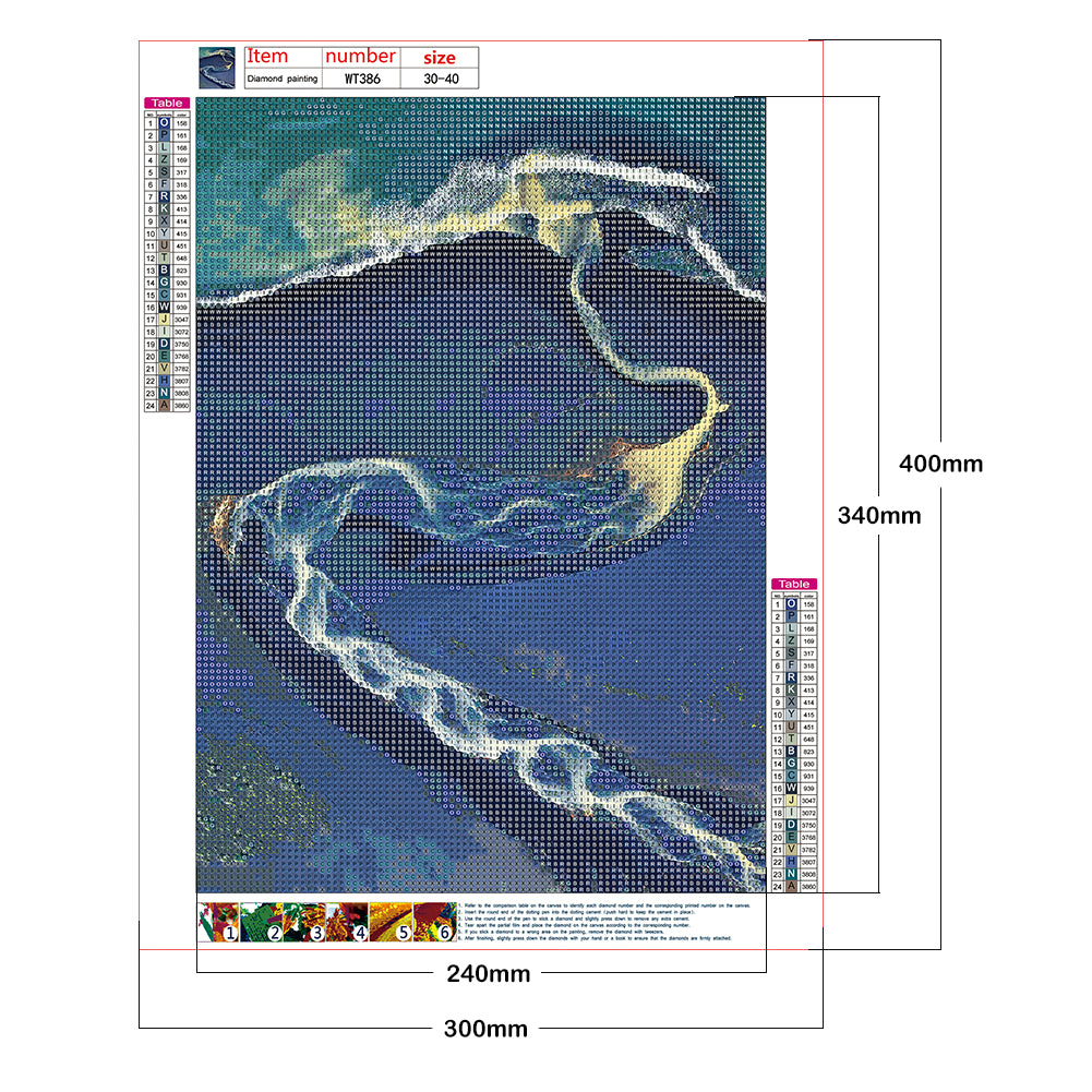 Volcano River - Full Round Drill Diamond Painting 30*40CM