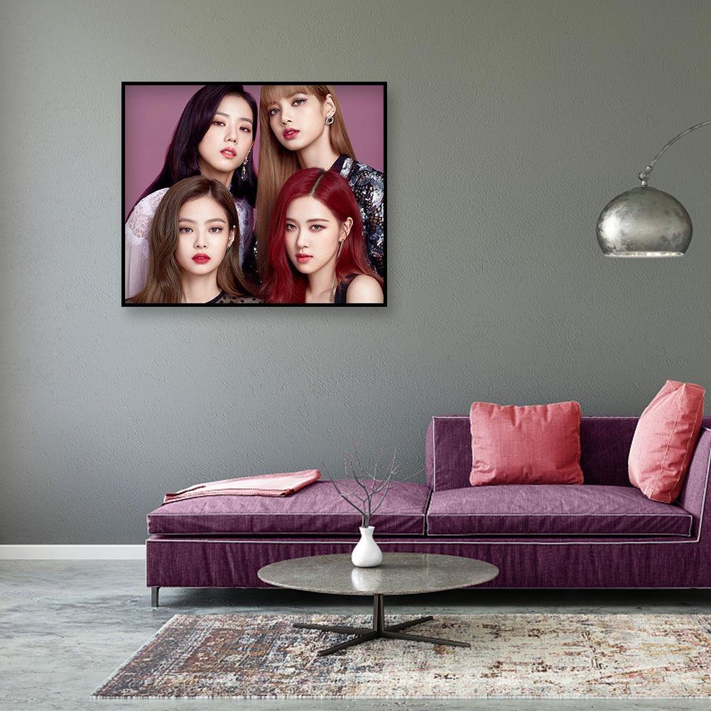 Girl Group - Full Round Drill Diamond Painting 45*40CM