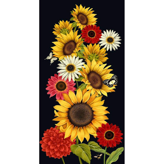 Sun Flowers - Full Round Drill Diamond Painting 30*60CM