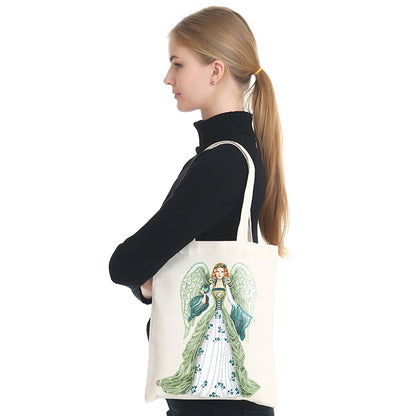 DIY Diamond Painting Handbag Reusable Shopping Tote (BB001 Lady Angel)