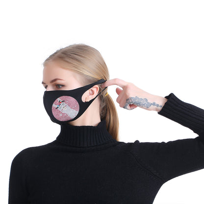 DIY Diamond Painting Face Mask Kit Craft Dustproof Decorative Face Cover
