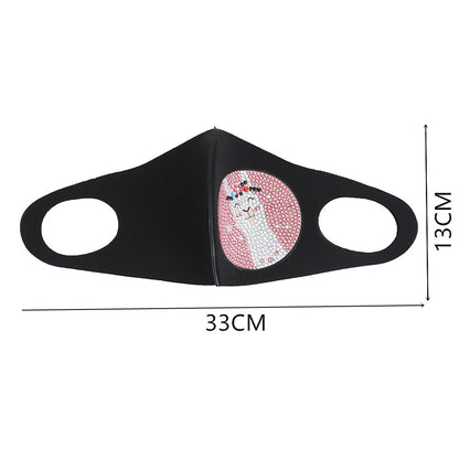 DIY Diamond Painting Face Mask Kit Craft Dustproof Decorative Face Cover