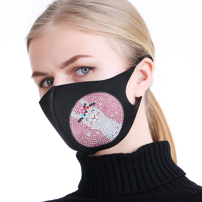 DIY Diamond Painting Face Mask Kit Craft Dustproof Decorative Face Cover